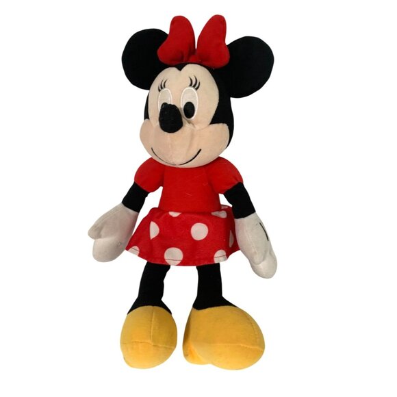 Kohls Other - Kohls Minnie Mouse Plush Stuffed Animal Doll Toy Red Dress Polka Dot 13.5 in Tal